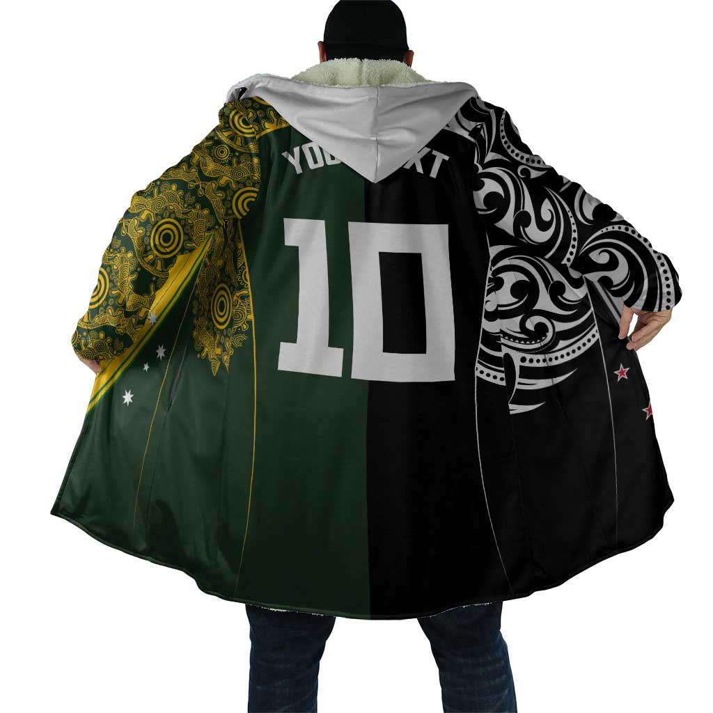 Aotearoa Australia Rugby Custom Cloak Maori and Aboriginal Art Sporty Style - Polynesian Pride