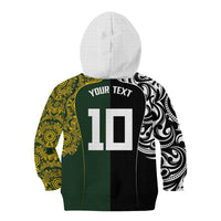 Aotearoa Australia Rugby Custom Kid Hoodie Maori and Aboriginal Art Sporty Style - Polynesian Pride