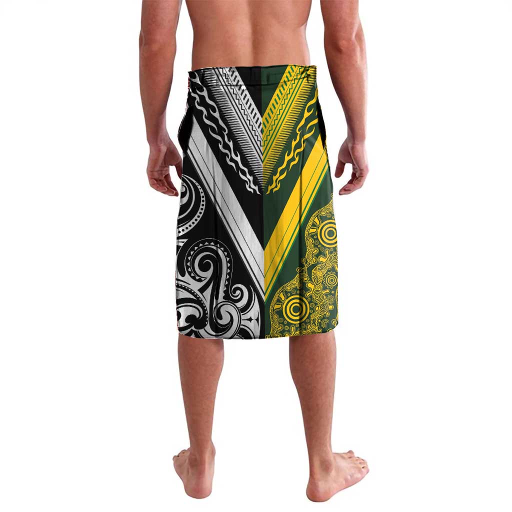 Aotearoa Australia Rugby Custom Lavalava Maori and Aboriginal Art Sporty Style - Polynesian Pride