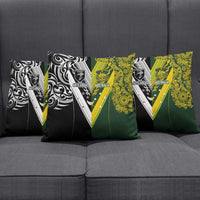 Aotearoa Australia Rugby Pillow Cover Maori and Aboriginal Art Sporty Style - Polynesian Pride