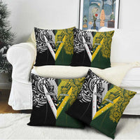 Aotearoa Australia Rugby Pillow Cover Maori and Aboriginal Art Sporty Style - Polynesian Pride