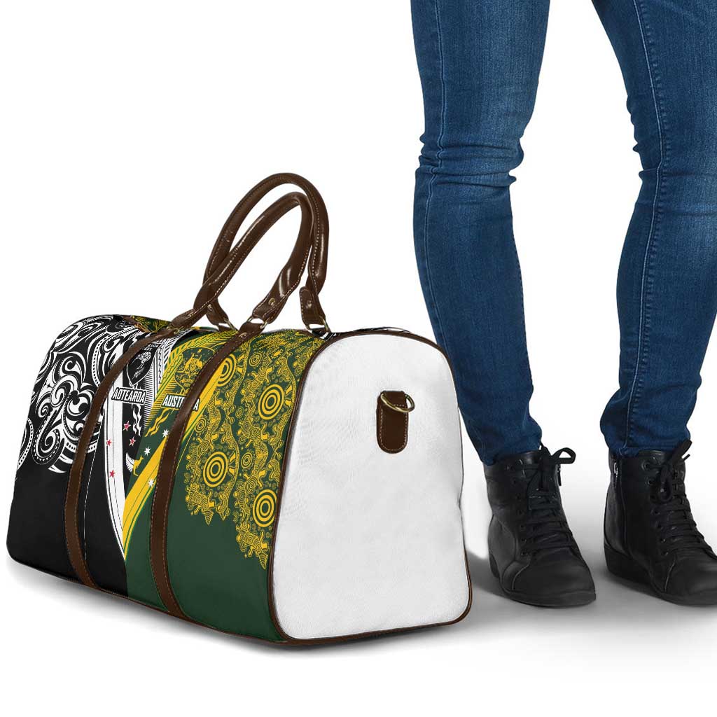 Aotearoa Australia Rugby Travel Bag Maori and Aboriginal Art Sporty Style - Polynesian Pride
