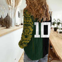 Aotearoa Australia Rugby Custom Women Casual Shirt Maori and Aboriginal Art Sporty Style - Polynesian Pride