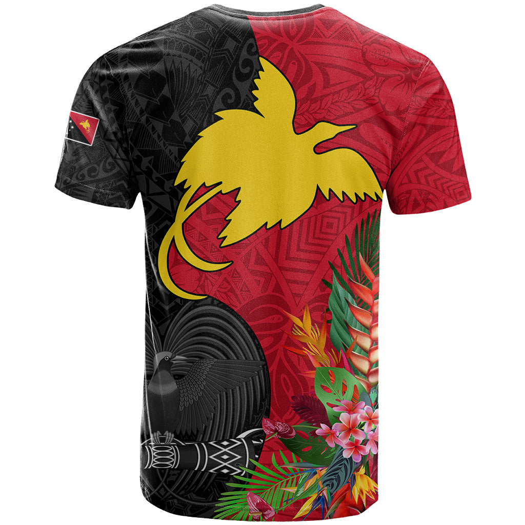 Papua New Guinea T Shirt Birds Of Paradise Mix Tropical Flower Polynesian Pattern LT03 - Polynesian Pride