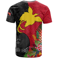 Papua New Guinea T Shirt Birds Of Paradise Mix Tropical Flower Polynesian Pattern LT03 - Polynesian Pride
