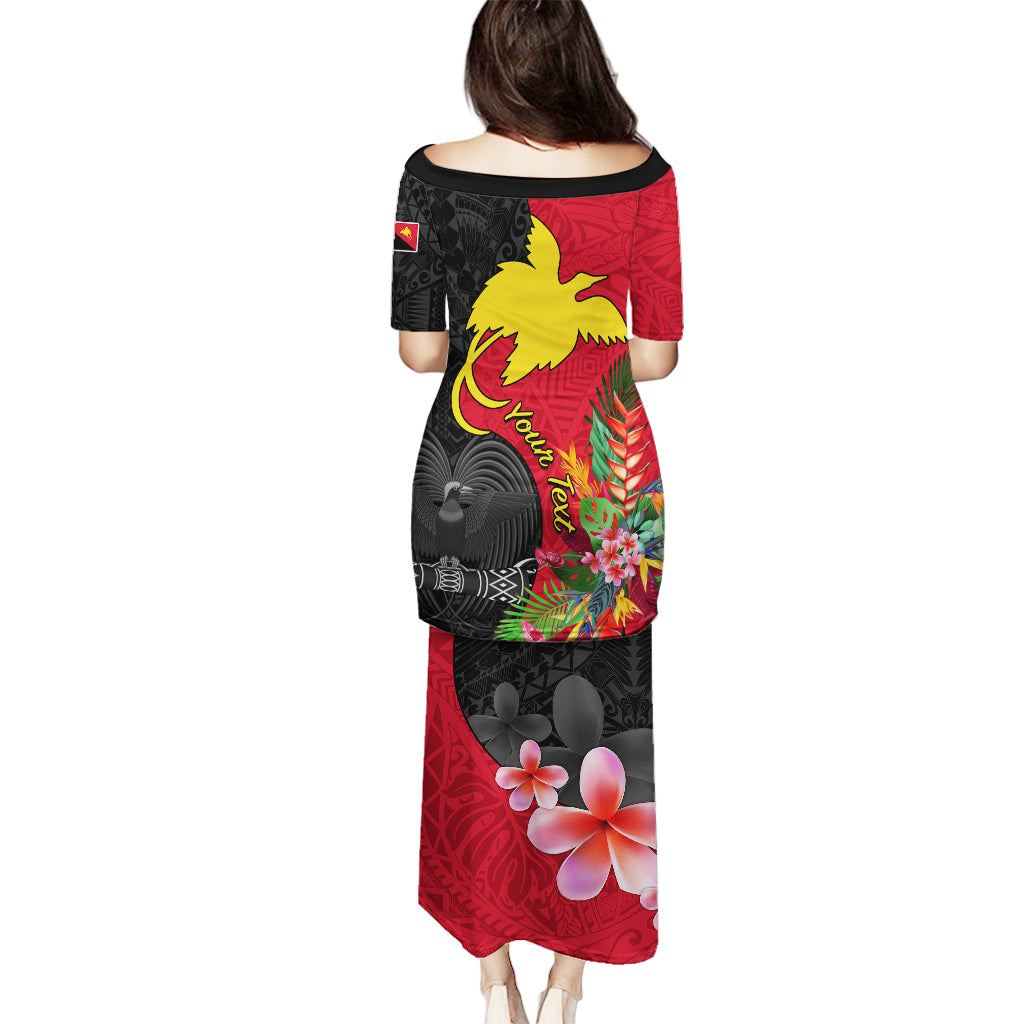 Custom Papua New Guinea Puletasi Birds Of Paradise Mix Tropical Flower Polynesian Pattern LT03 - Polynesian Pride