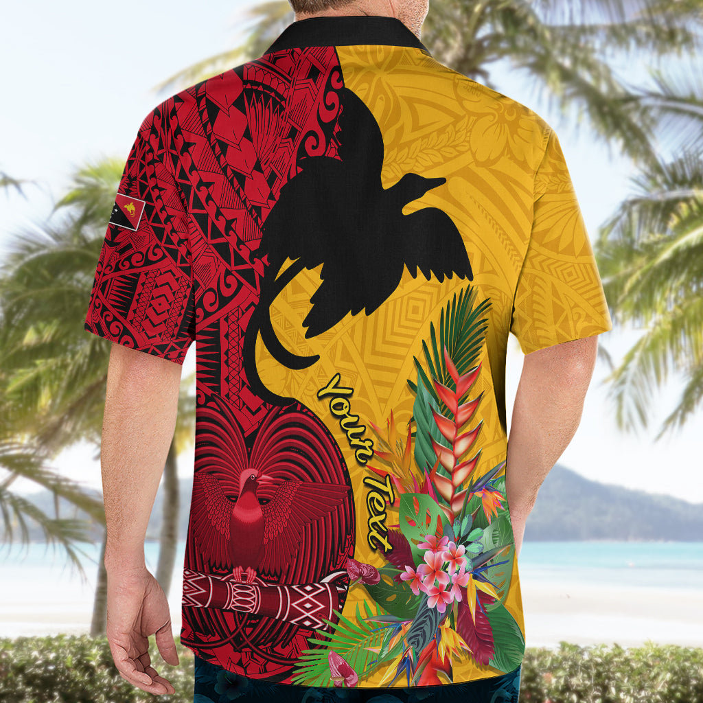 Custom Papua New Guinea Hawaiian Shirt Birds Of Paradise Mix Tropical Flower Polynesian Pattern LT03 - Polynesian Pride