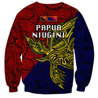 Papua New Guinea Central Province Sweatshirt PNG Birds Of Paradise Polynesian Arty Style LT03 - Polynesian Pride