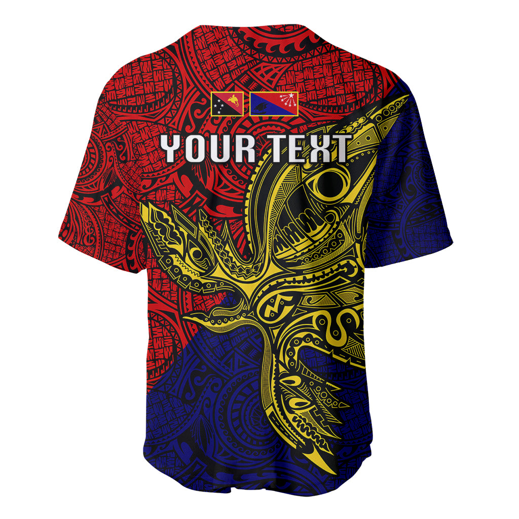 Custom Papua New Guinea Central Province Baseball Jersey PNG Birds Of Paradise Polynesian Arty Style LT03 - Polynesian Pride