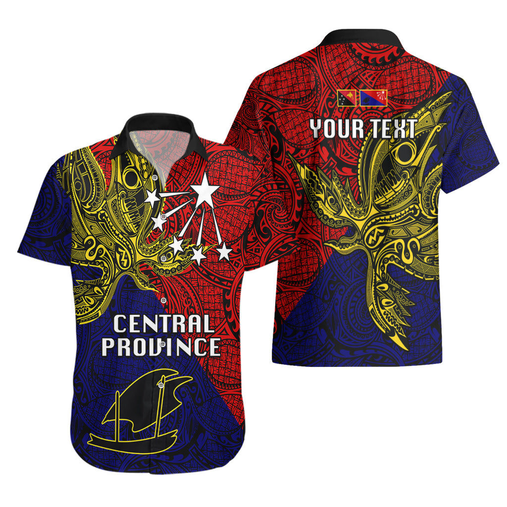Custom Papua New Guinea Central Province Hawaiian Shirt PNG Birds Of Paradise Polynesian Arty Style LT03 - Polynesian Pride