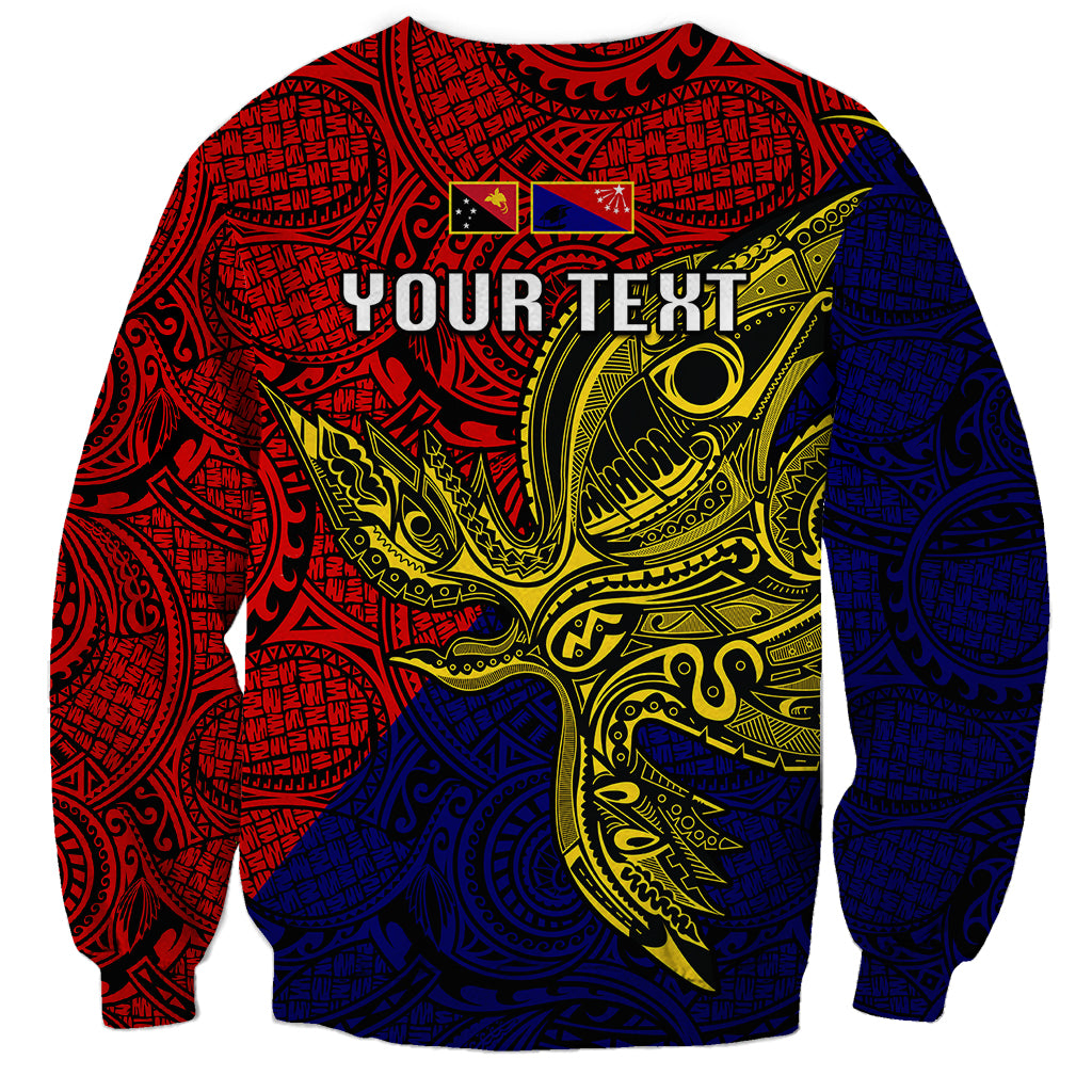 Custom Papua New Guinea Central Province Sweatshirt PNG Birds Of Paradise Polynesian Arty Style LT03 - Polynesian Pride