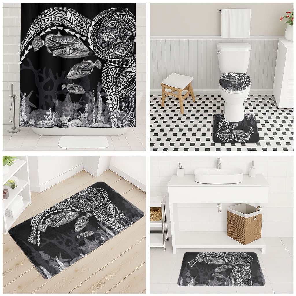 Hawaiian Reef Triggerfish Bathroom Set Polynesian Art with Tribal Humuhumunukunukuapua'a LT03 - Polynesian Pride