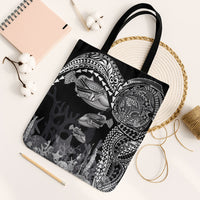 Hawaiian Reef Triggerfish Tote Bag Polynesian Art with Tribal Humuhumunukunukuapua'a LT03 Black Strap One Size Black - Polynesian Pride