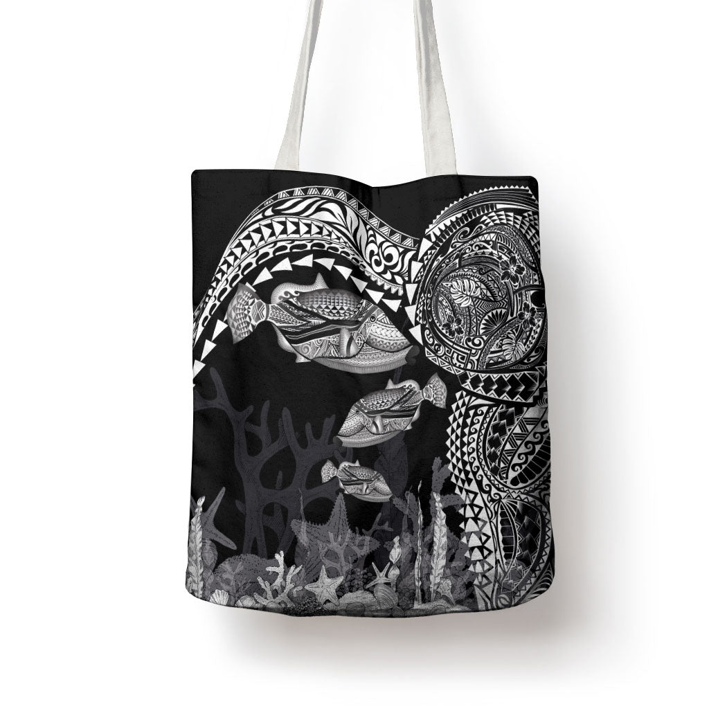 Hawaiian Reef Triggerfish Tote Bag Polynesian Art with Tribal Humuhumunukunukuapua'a LT03 - Polynesian Pride