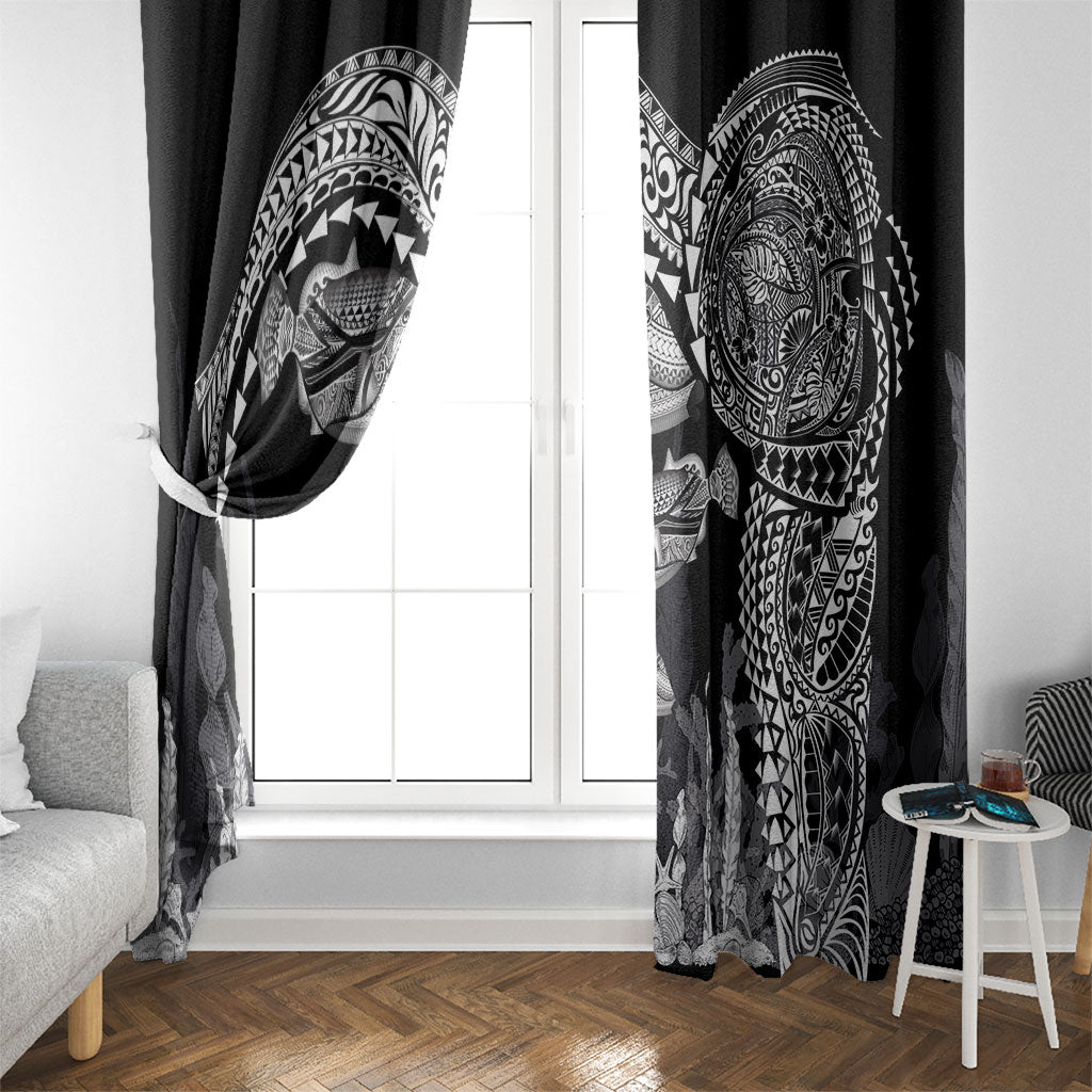 Hawaiian Reef Triggerfish Window Curtain Polynesian Art with Tribal Humuhumunukunukuapua'a LT03 - Polynesian Pride