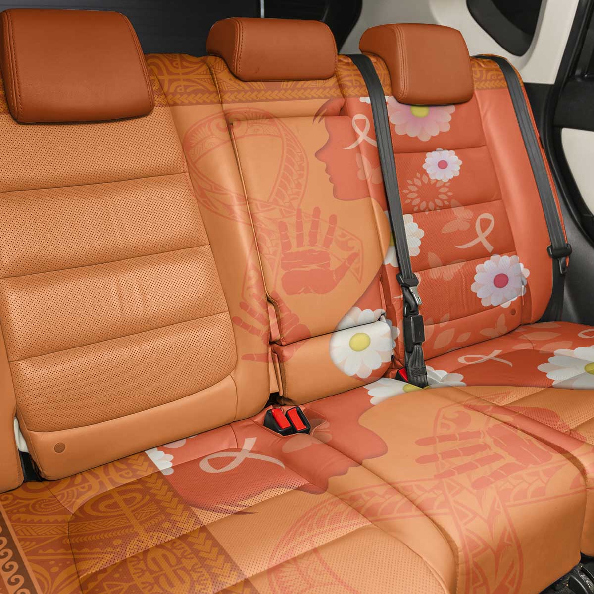 International Day for the Elimination of Violence Against Women Back Car Seat Cover Polynesian Pattern