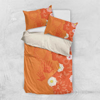 International Day for the Elimination of Violence Against Women Bedding Set Polynesian Pattern LT03 US Twin 172cm x 218cm Orange - Polynesian Pride