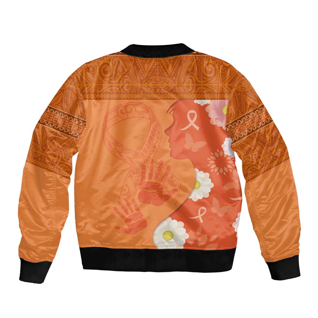 International Day for the Elimination of Violence Against Women Bomber Jacket Polynesian Pattern