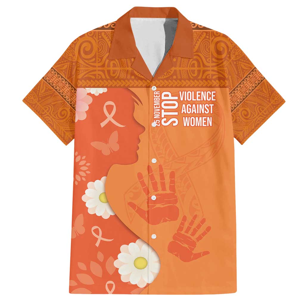 International Day for the Elimination of Violence Against Women Family Matching Puletasi and Hawaiian Shirt Polynesian Pattern