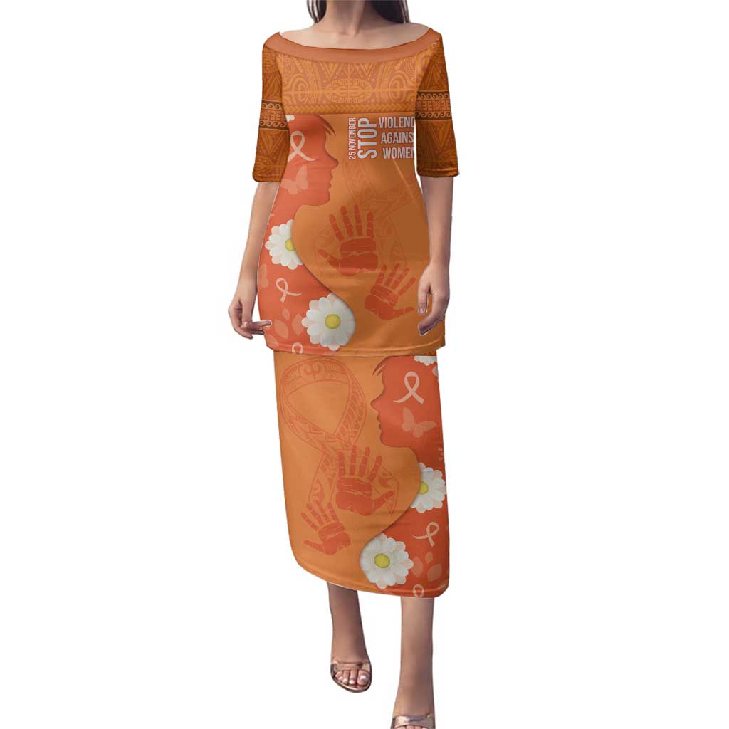 International Day for the Elimination of Violence Against Women Family Matching Puletasi and Hawaiian Shirt Polynesian Pattern