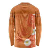 International Day for the Elimination of Violence Against Women Long Sleeve Shirt Polynesian Pattern