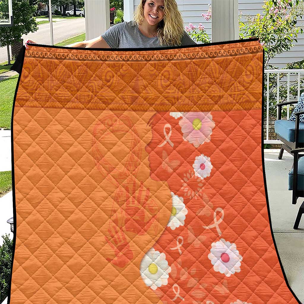 International Day for the Elimination of Violence Against Women Quilt Polynesian Pattern LT03 Orange - Polynesian Pride