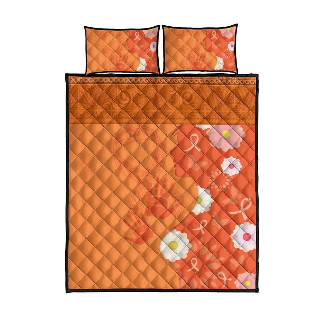 International Day for the Elimination of Violence Against Women Quilt Bed Set Polynesian Pattern