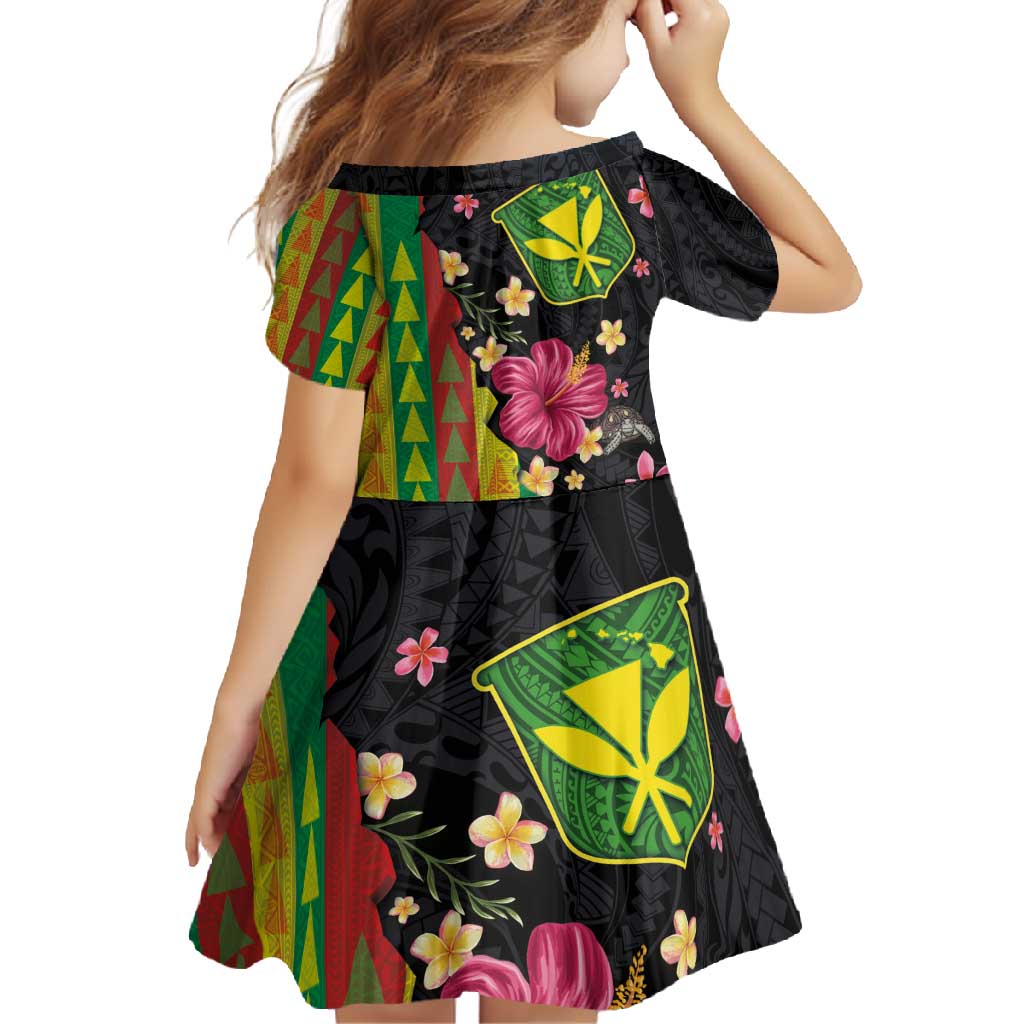 Hawaiian Independence Day Family Matching Tank Maxi Dress and Hawaiian Shirt Kanaka Maoli Symbols With Tapa Motifs and Tropical Plants - Polynesian Pride