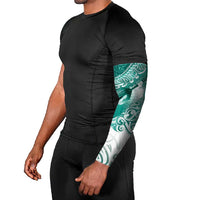 Personalised New Zealand Aotearoa Darts Masters Arm Sleeves Maori Art Tattoo with Tribal Dart Symbol Teal Color - Polynesian Pride