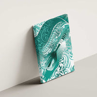 Personalised New Zealand Aotearoa Darts Masters Canvas Wall Art Maori Art Tattoo with Tribal Dart Symbol Teal Color - Polynesian Pride