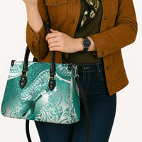 Personalised New Zealand Aotearoa Darts Masters Leather Bag Maori Art Tattoo with Tribal Dart Symbol Teal Color - Polynesian Pride