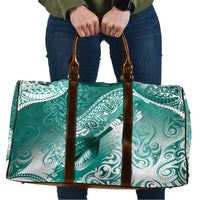 Personalised New Zealand Aotearoa Darts Masters Travel Bag Maori Art Tattoo with Tribal Dart Symbol Teal Color - Polynesian Pride