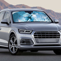 Personalised New Zealand Aotearoa Darts Masters Auto Sun Shade Maori Art Tattoo with Tribal Dart Symbol Blue - Polynesian Pride