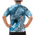 Personalised New Zealand Aotearoa Darts Masters Family Matching Mermaid Dress and Hawaiian Shirt Maori Art Tattoo with Tribal Dart Symbol Blue - Polynesian Pride
