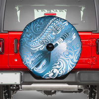 Personalised New Zealand Aotearoa Darts Masters Spare Tire Cover Maori Art Tattoo with Tribal Dart Symbol Blue - Polynesian Pride