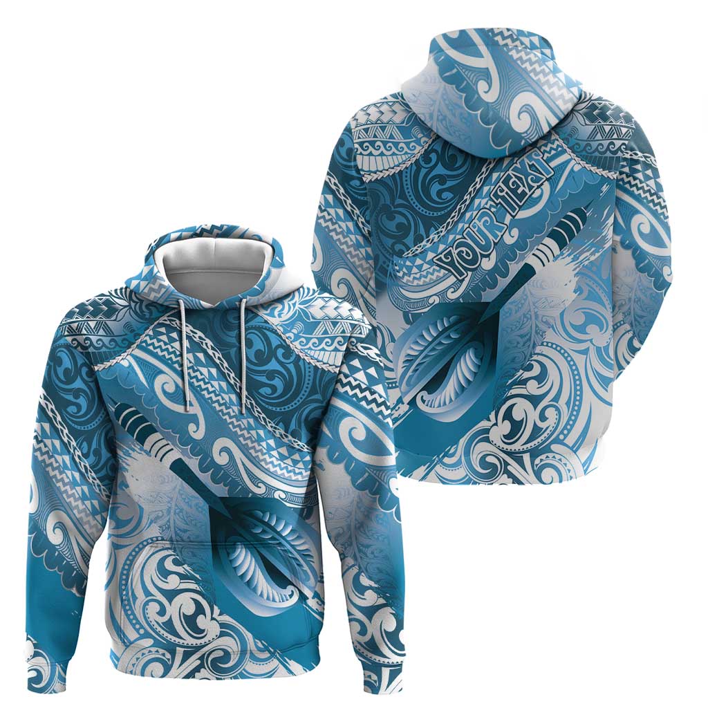 Personalised New Zealand Aotearoa Darts Masters Zip Hoodie Maori Art Tattoo with Tribal Dart Symbol Blue - Polynesian Pride