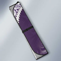 Personalised New Zealand Aotearoa Darts Masters Auto Sun Shade Maori Art Tattoo with Tribal Dart Symbol Purple - Polynesian Pride