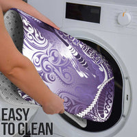 Personalised New Zealand Aotearoa Darts Masters Bathroom Set Maori Art Tattoo with Tribal Dart Symbol Purple - Polynesian Pride