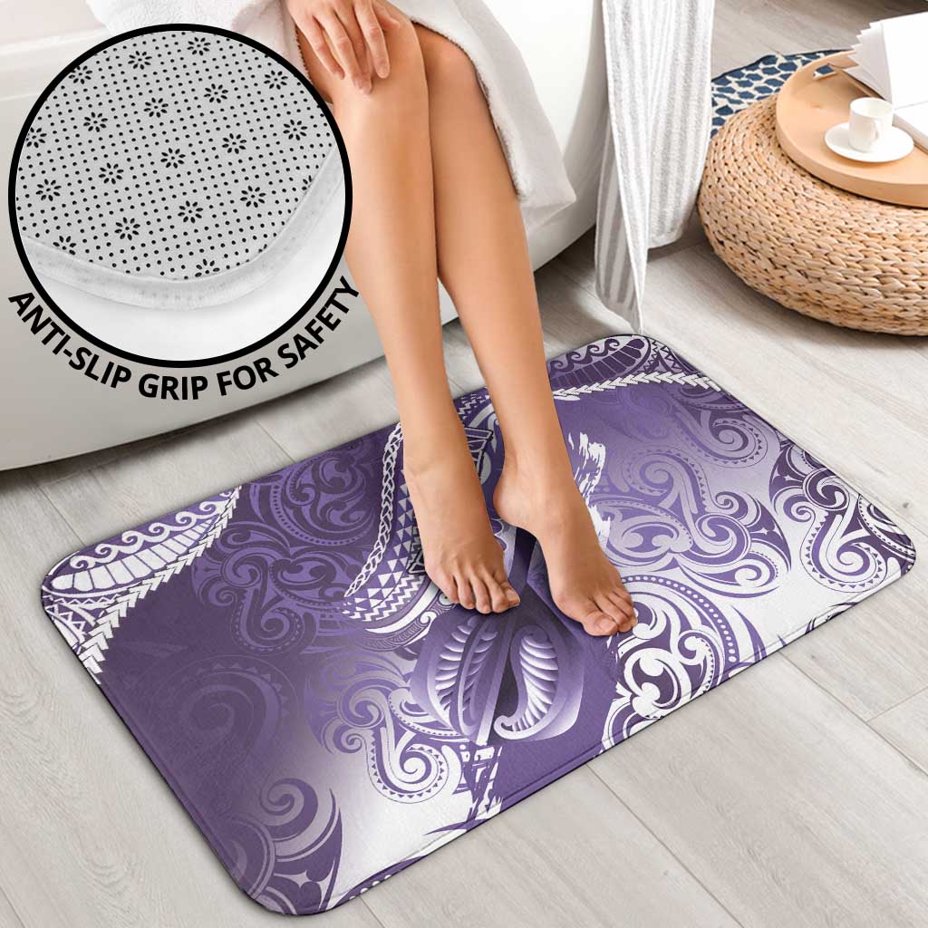 Personalised New Zealand Aotearoa Darts Masters Bathroom Set Maori Art Tattoo with Tribal Dart Symbol Purple - Polynesian Pride