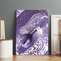 Personalised New Zealand Aotearoa Darts Masters Canvas Wall Art Maori Art Tattoo with Tribal Dart Symbol Purple - Polynesian Pride