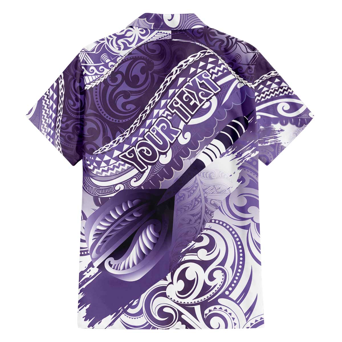 Personalised New Zealand Aotearoa Darts Masters Family Matching Off The Shoulder Long Sleeve Dress and Hawaiian Shirt Maori Art Tattoo with Tribal Dart Symbol Purple - Polynesian Pride