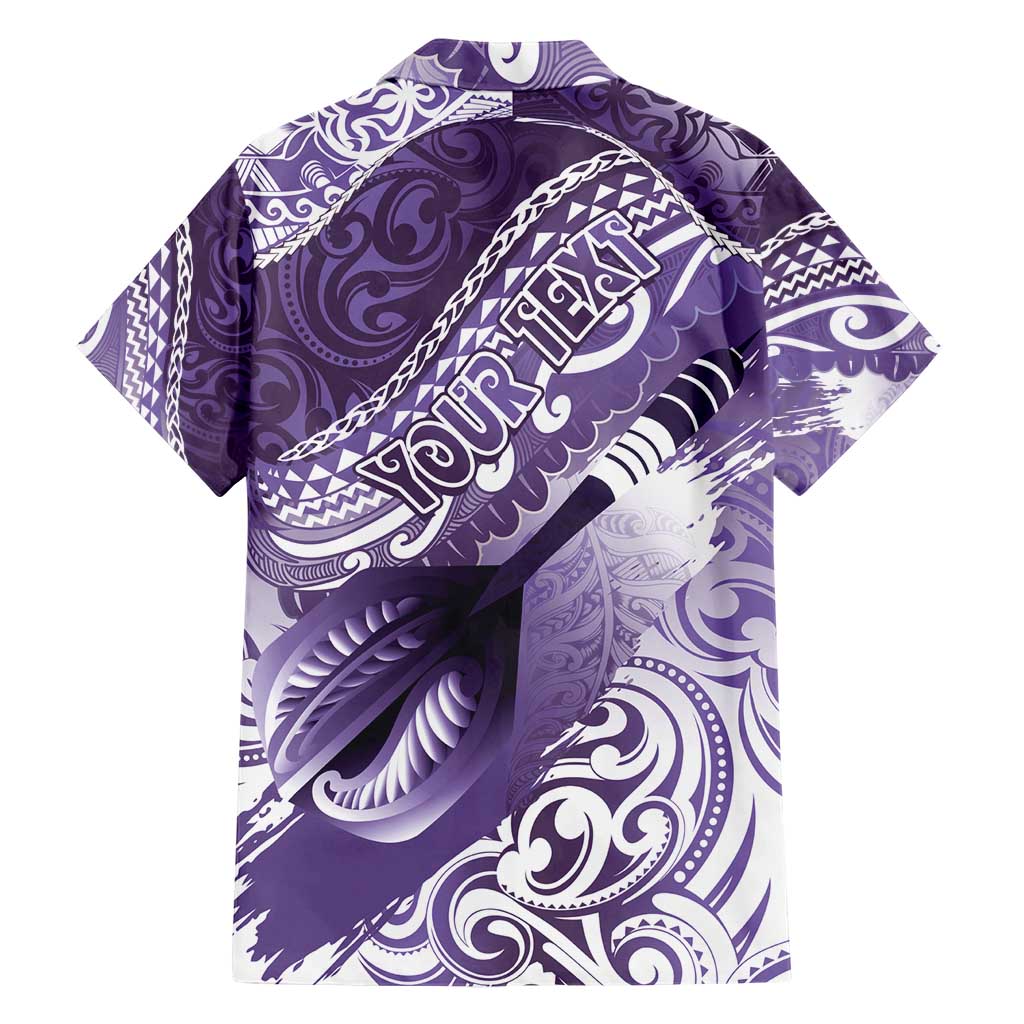 Personalised New Zealand Aotearoa Darts Masters Family Matching Short Sleeve Bodycon Dress and Hawaiian Shirt Maori Art Tattoo with Tribal Dart Symbol Purple - Polynesian Pride