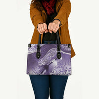 Personalised New Zealand Aotearoa Darts Masters Leather Bag Maori Art Tattoo with Tribal Dart Symbol Purple - Polynesian Pride