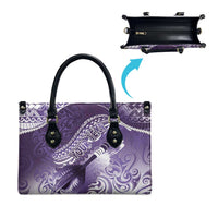 Personalised New Zealand Aotearoa Darts Masters Leather Bag Maori Art Tattoo with Tribal Dart Symbol Purple - Polynesian Pride