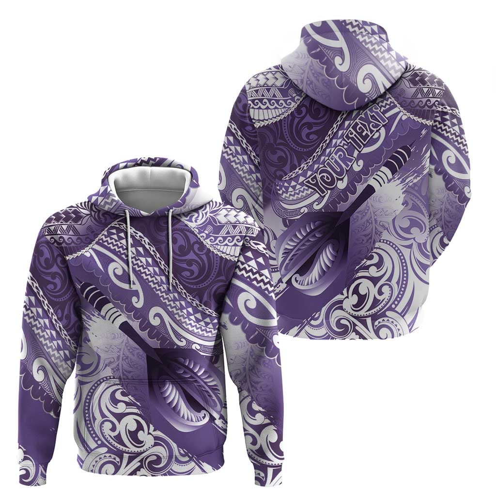 Personalised New Zealand Aotearoa Darts Masters Zip Hoodie Maori Art Tattoo with Tribal Dart Symbol Purple - Polynesian Pride