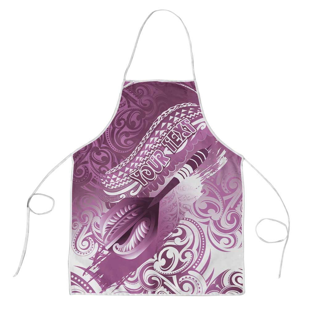 Personalised New Zealand Aotearoa Darts Masters Apron Maori Art Tattoo with Tribal Dart Symbol Pink - Polynesian Pride