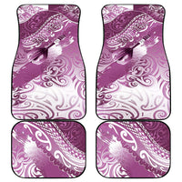 Personalised New Zealand Aotearoa Darts Masters Car Mats Maori Art Tattoo with Tribal Dart Symbol Pink - Polynesian Pride