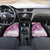 Personalised New Zealand Aotearoa Darts Masters Car Mats Maori Art Tattoo with Tribal Dart Symbol Pink - Polynesian Pride