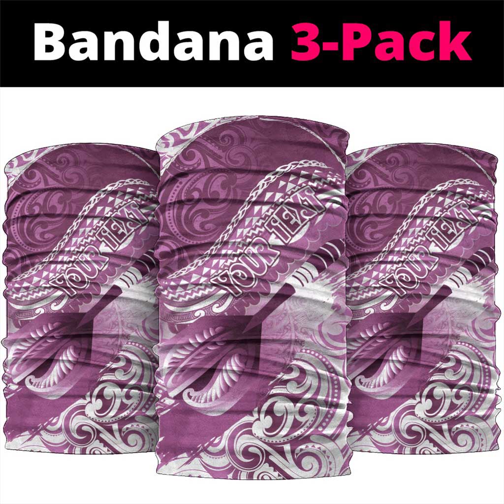 Personalised New Zealand Aotearoa Darts Masters Neck Gaiter Maori Art Tattoo with Tribal Dart Symbol Pink - Polynesian Pride