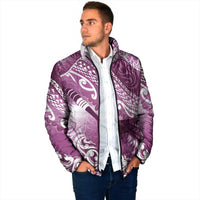 Personalised New Zealand Aotearoa Darts Masters Padded Jacket Maori Art Tattoo with Tribal Dart Symbol Pink - Polynesian Pride